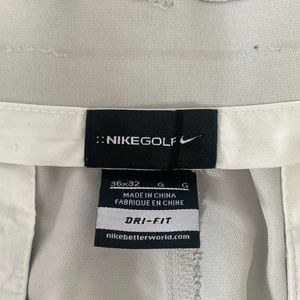 Nike dri fit golf pants in light khaki